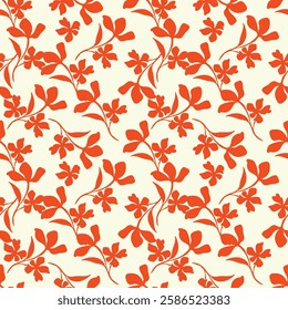 Floral rustic pattern abstract flowers. Small flowers. Ditsy print. Floral seamless background