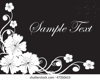 floral sample text background series