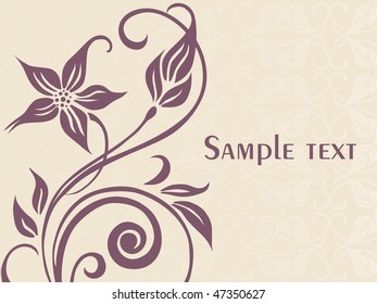 série de plano de fundo de texto de amostra floral