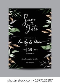 Floral Save the Date Card Template Vector