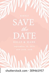 Floral Save the Date Invitation Template 