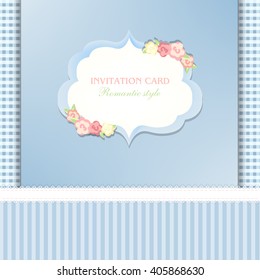 Floral Save the Date or wedding invitation set.