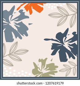 floral scarf pattern design