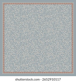 Blumen Schal Muster Textil Design Illustration
