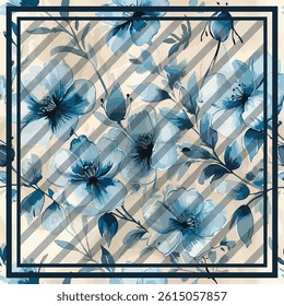 floral scarf pattern in vector format