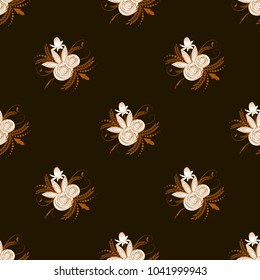 Floral seamles pattern textile spring background. Illustration wallpaper summer flower fabric vector print nature art design rose pink flora fashion blossom beauty decorative texture flowers ornament.