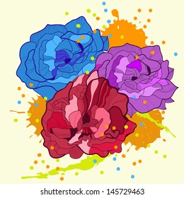 Floral seamless, abstract