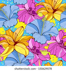 Floral seamless, abstract