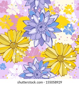 Floral seamless, abstract 