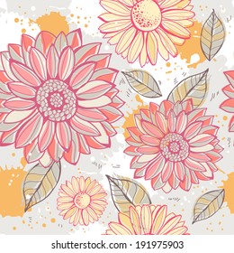 Floral transparente, abstracto