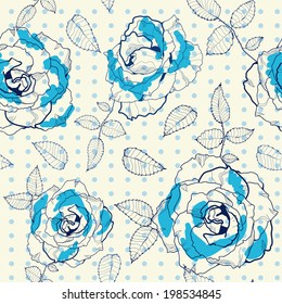 Floral seamless, abstract