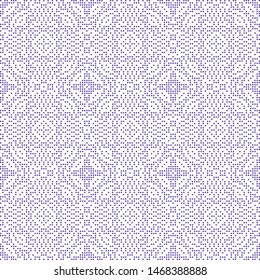 Floral seamless abstract tile vector pattern in geometric ornamental polka dot style.