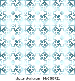 Floral seamless abstract tile vector pattern in geometric ornamental polka dot style.