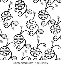 floral seamless. abstract vector
