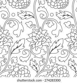 Floral seamless background asian style.  