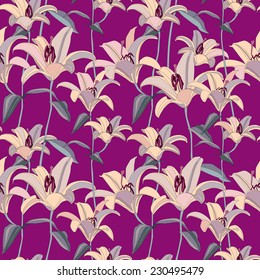 Floral seamless background. Decorative flower pattern. Floral seamless texture with flowers. 