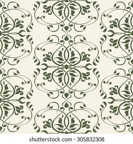 Floral seamless background design. Vector illustration.