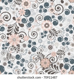 Floral seamless background of elegant colors.