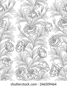 Floral seamless background. Flower pattern. 