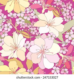 Floral seamless background. Flower pattern.