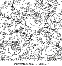 Floral seamless background. Flower pattern.
