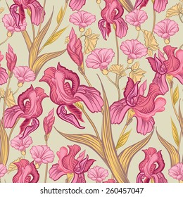 Floral seamless background. Flower pattern.