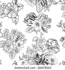 Floral seamless background. Flower pattern.