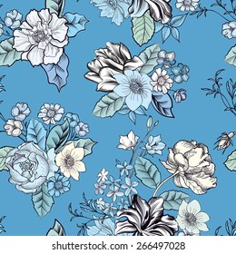 Floral seamless background. Flower pattern.