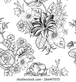 Floral seamless background. Flower pattern.