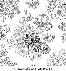 Floral seamless background. Flower pattern.