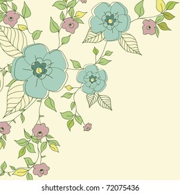 Floral Seamless Background with Flowers