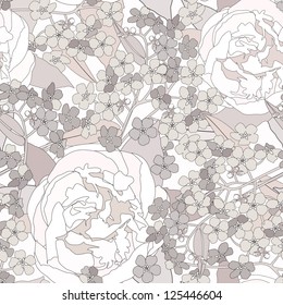 floral seamless background. gentle flower pattern.