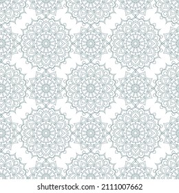 Floral seamless background. Graphic drawing in gray tones on a white background.