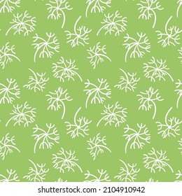 Floral seamless background. Hand drawn print for fabric and other surface. Vector pattern.