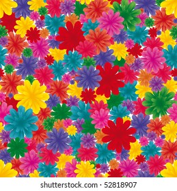 Floral seamless background, part 6. Vector illustration