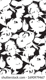 Floral seamless background pattern. Colorful spring flowers hand drawn, vector. Spring summer. Fabric swatch, textile design,wrapping, paper