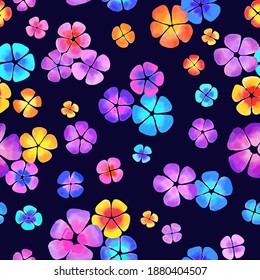 Floral seamless background pattern. Colorful  flowers hand drawn, vector. Spring summer. Fabric swatch, textile design,wrapping paper