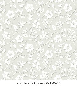 Floral Seamless Background - Pattern For Continuous Replicate.