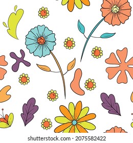 Floral seamless background pattern element