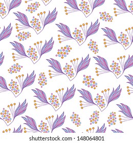 Floral seamless background pattern. Wallpaper, pattern fills, web page background,surface textures, textile design template. Vector illustration
