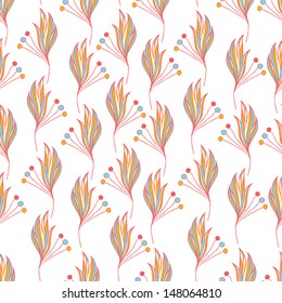 Floral seamless background pattern. Wallpaper, pattern fills, web page background,surface textures, textile design template. Vector illustration