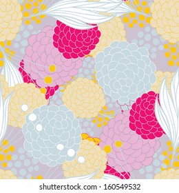 Floral seamless background pattern. Wallpaper, pattern fills, web page background,surface textures, textile design template. Vector illustration