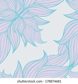 Floral seamless background pattern.  Wallpaper, pattern fills, web page background,surface textures, textile design template. Vector illustration