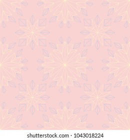 Floral seamless background. Pink, blue and yellow flower pattern for wallpapers, textile and fabrics