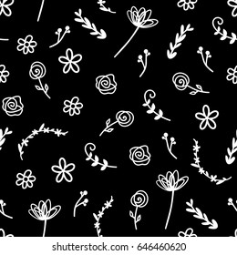 Floral seamless background quality vector illustration cut