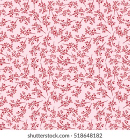 floral seamless background red