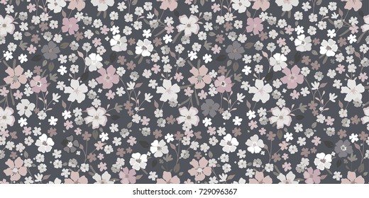 Floral seamless background. Small flowers texture for fabric, wrapping, textiles, wallpaper.