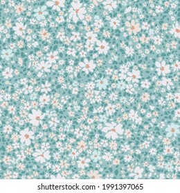 Floral seamless background for spring dress fabric