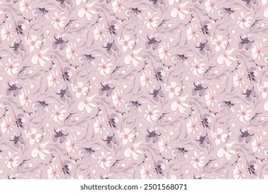  Floral seamless background for textile or book covers, manufacturing, wallpapers, print, gift wrap and scrapbooking.