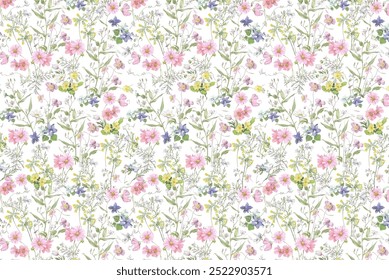 Fundo floral sem costura para capas têxteis ou de livro, fabricação, papéis de parede, impressão, envoltório de presentes e scrapbooking.